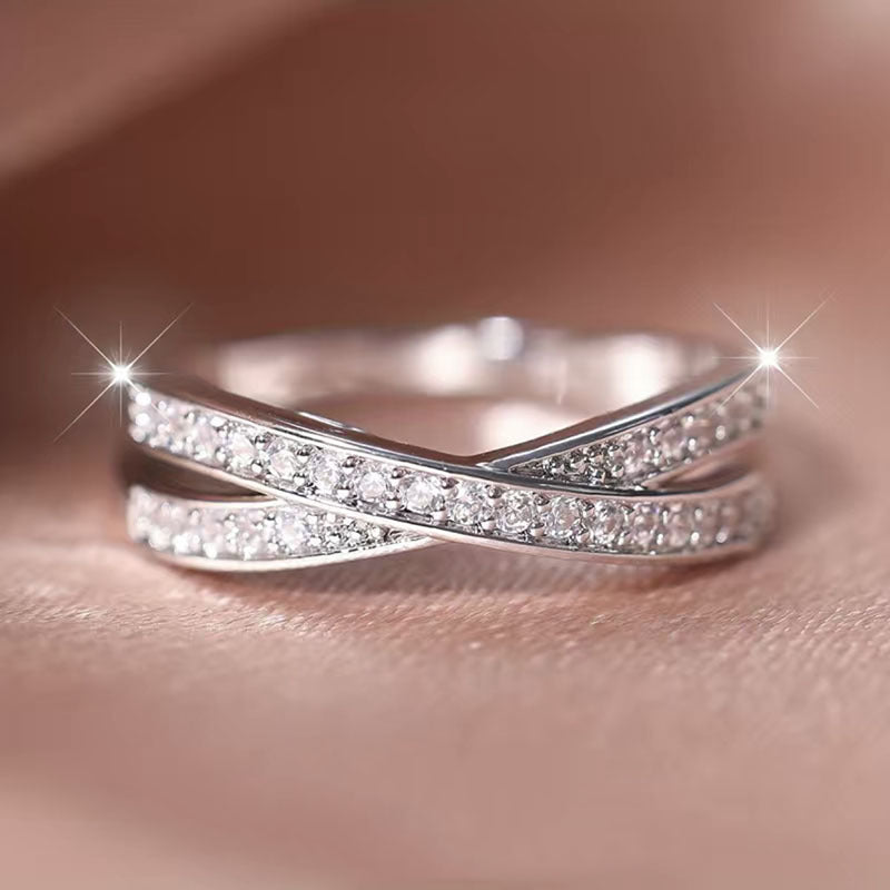 Women's Personalized Popular Fashion Simple X-shaped Cross Rings