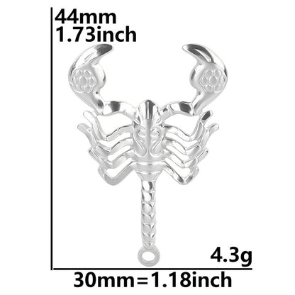 Colorful Gold Stainless Steel Scorpion Ornament Pendants