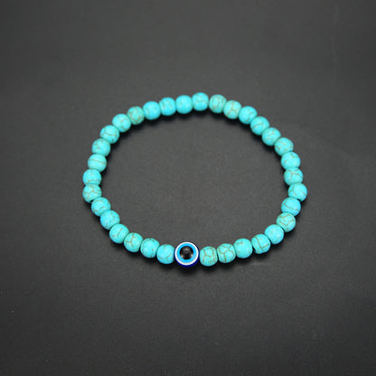 Women's & Men's Tigereye Map Stone Trendy Evil Blue Bracelets