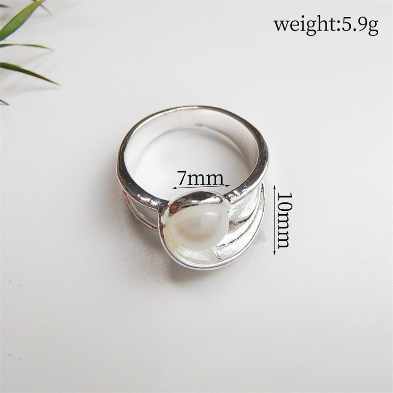 Ornament Fashion Elegance Retro Inlaid Engraved Rings