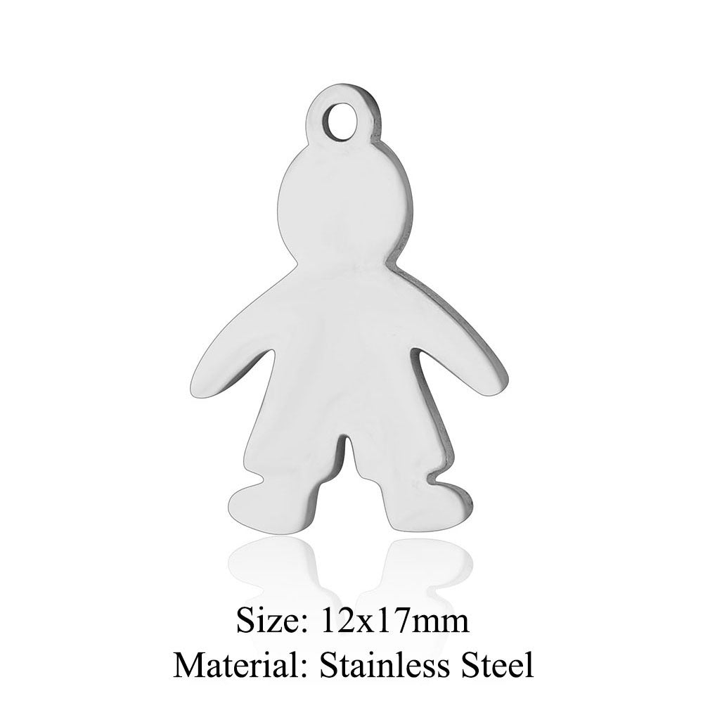 Boy Jewelry Titanium Steel Family Ornament Pendants