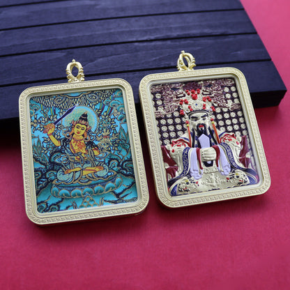 Eight Guards Dragon Five Master Three-dimensional Double-sided Tibetan Pendants