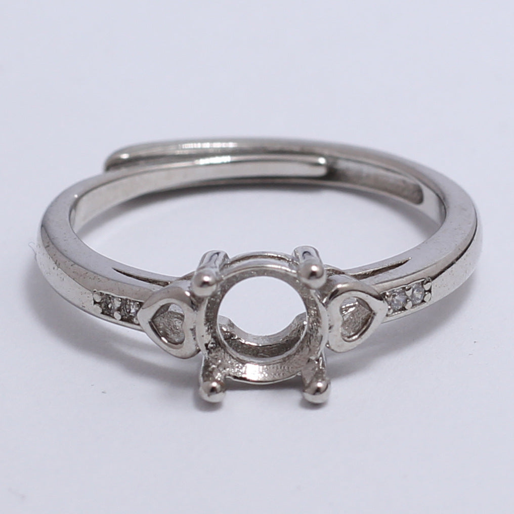 Frame Open Mouth Autumn Copper Alloy Electroplating Sier Rings