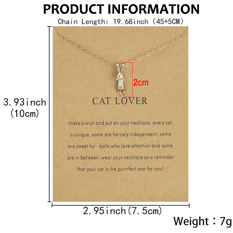 Women's Nude Cat Cute Clavicle Chain Simple Necklaces