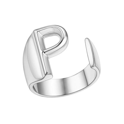 English Letters Female Opening Adjustable Fashion Rings