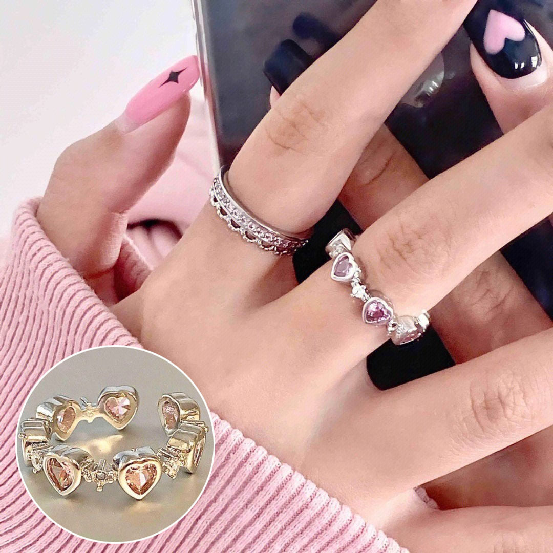 Offer Open Female Retro Fashion Twin Rings