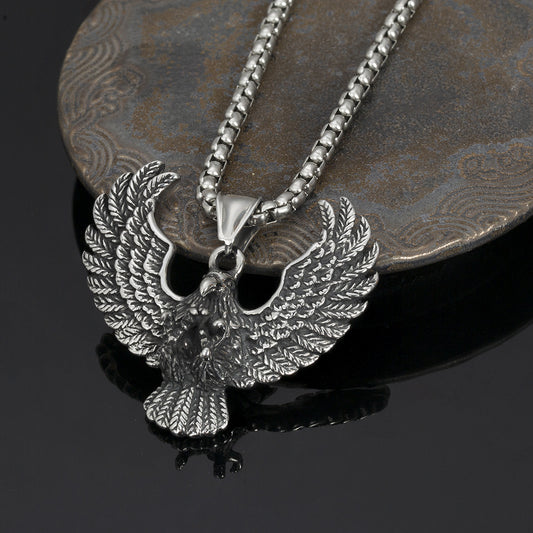 Men's Titanium Steel Eagle Punk Retro Trendy Pendants