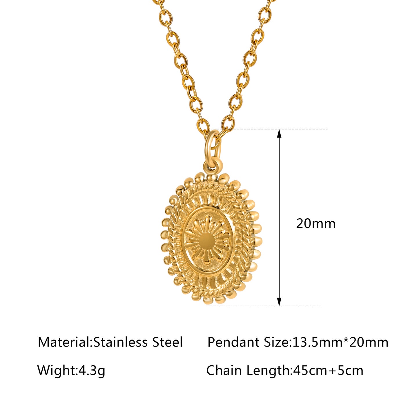 Women's Sun Short Clavicle Chain Three-dimensional Oil Necklaces