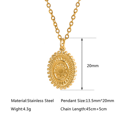 Women's Sun Short Clavicle Chain Three-dimensional Oil Necklaces