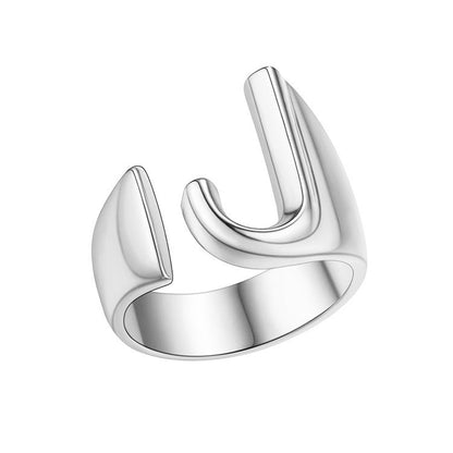 English Letters Female Opening Adjustable Fashion Rings