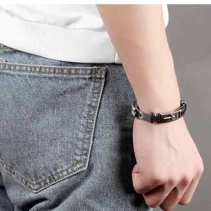 Men's Accessories Titanium Steel Mesh Wrist Cross Bracelets