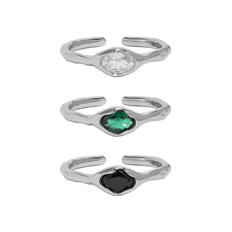 Women's Style Niche Design Minimalist Micro Inlaid Zircon Rings