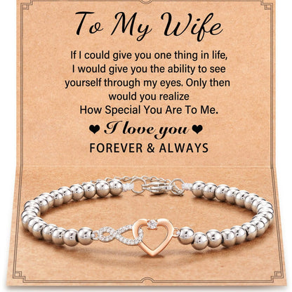 For Ladies Steel Ball Infinite Love Bracelets