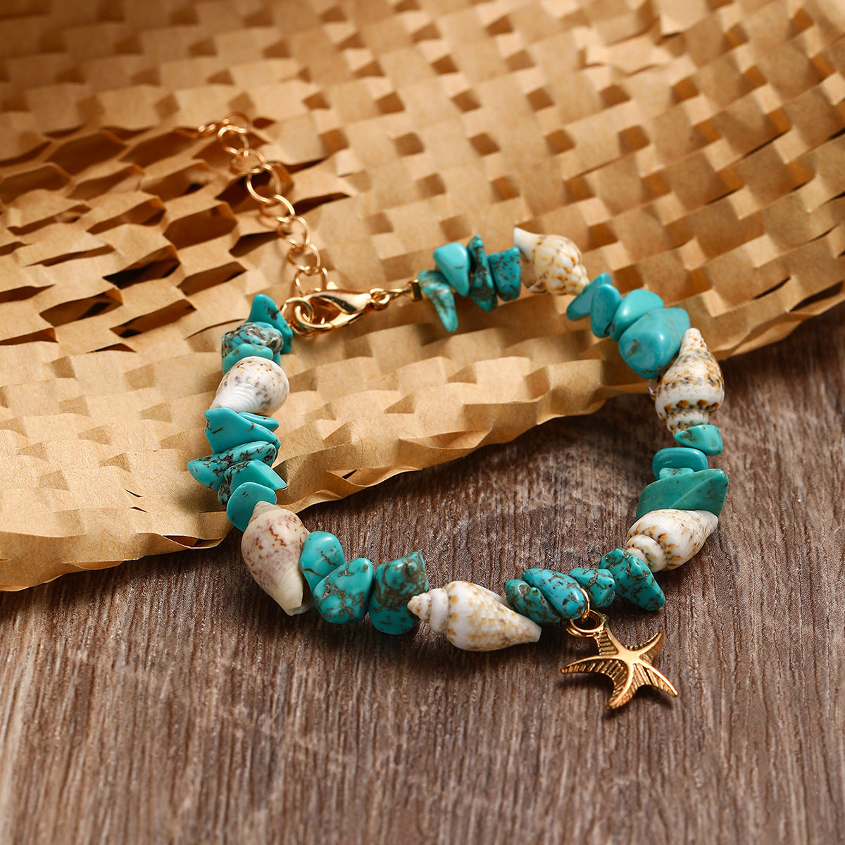 Ornament Conch Bead Turquoise Beach Starfish Bracelets