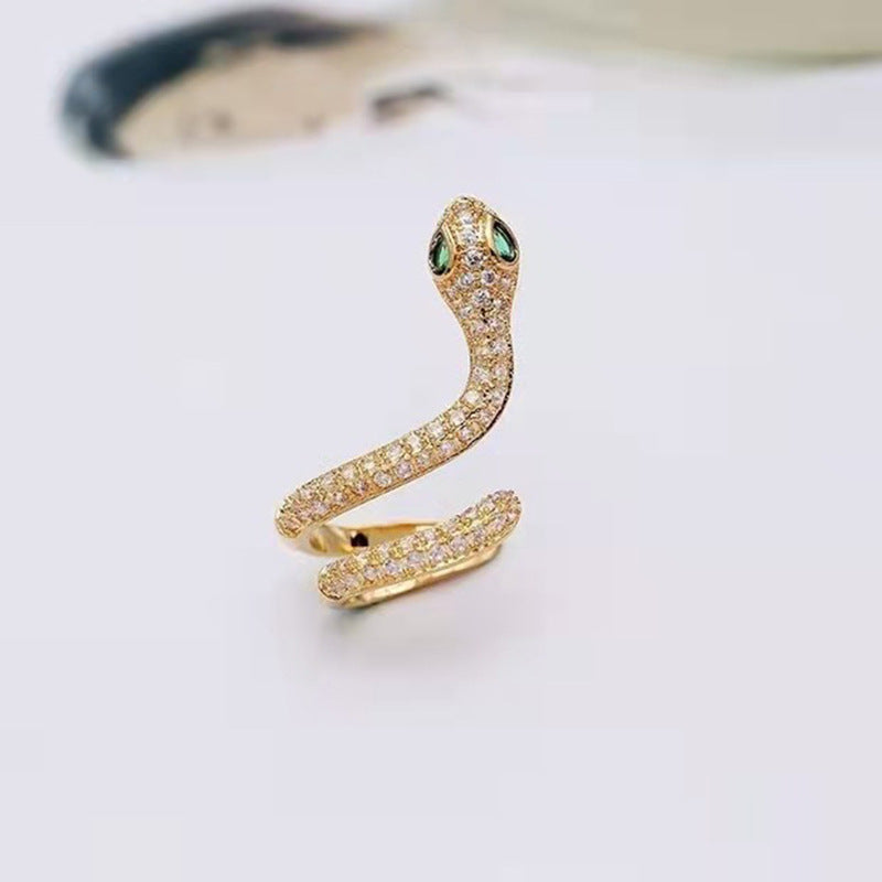 Clip Sier Needle Zircon Simple Personality Rings