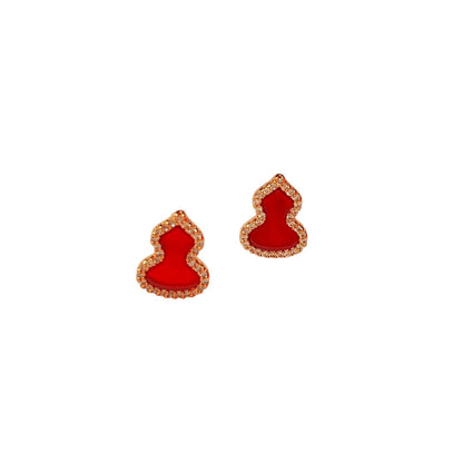 Agate Gourd Retro Advanced Design Sense Earrings