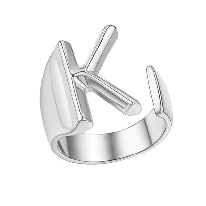 English Letters Female Opening Adjustable Fashion Rings