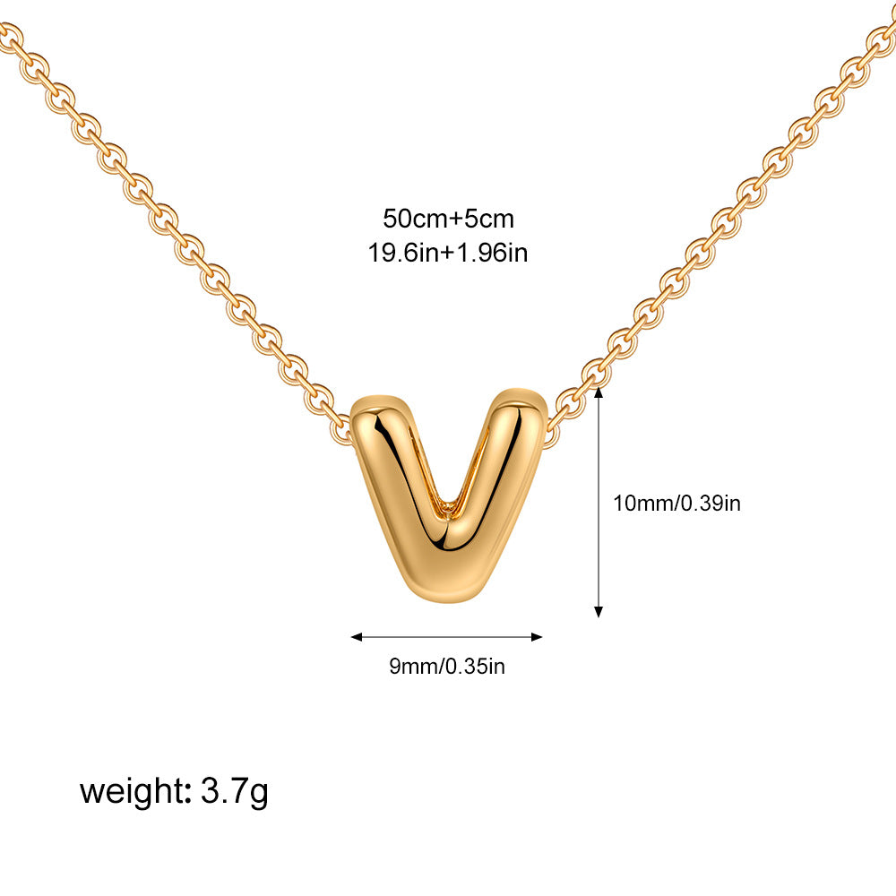 English Letter Simple High-grade Stainless Steel Necklaces