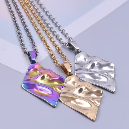 Colorful Vacuum Plating Stainless Steel Geometric Spacer Pendants