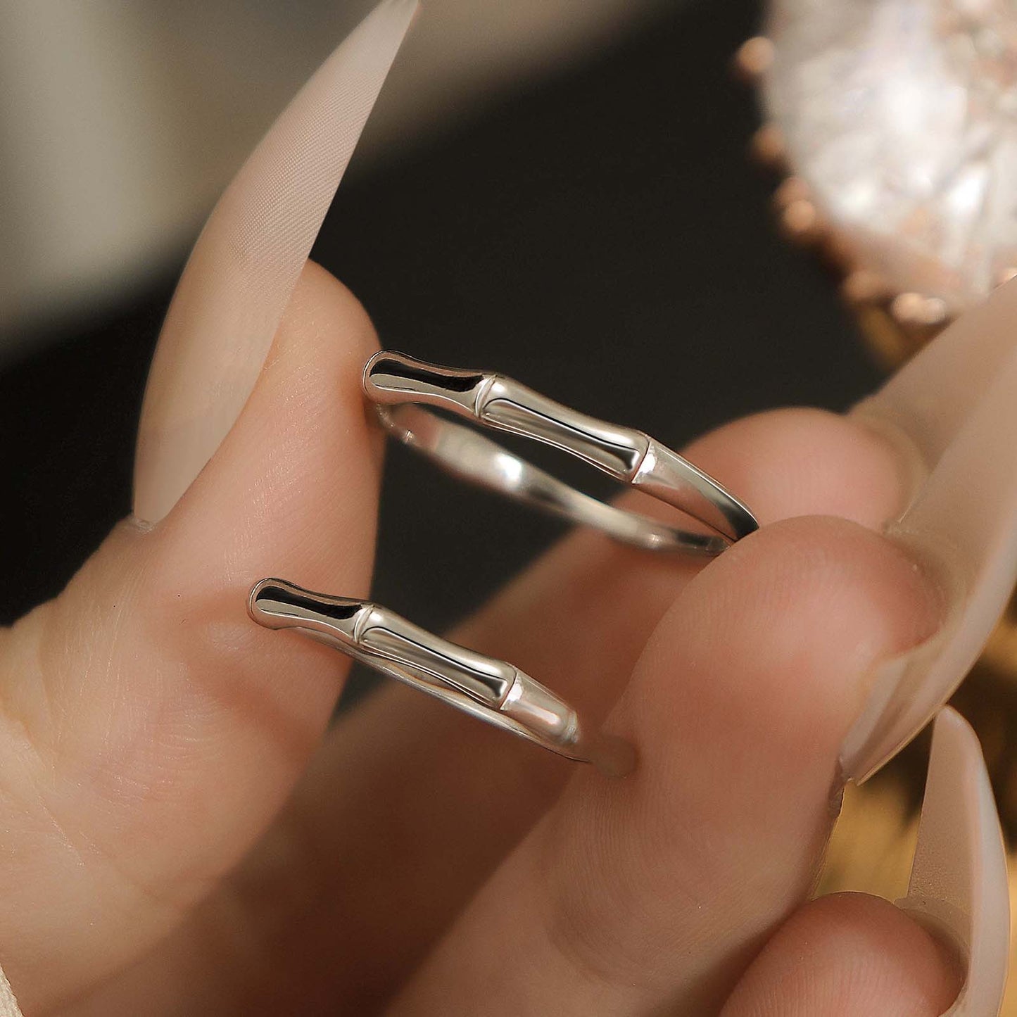 Women's & Men's Couple Style Design Open Temperament Gift Rings