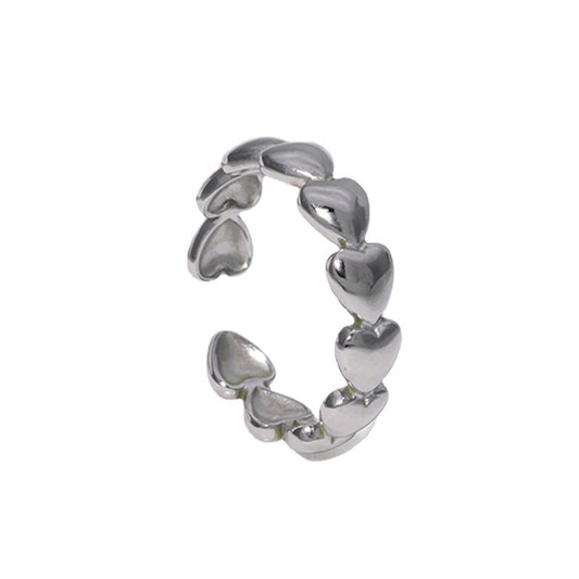 Women's Love Titanium Steel Simple Niche Bag Heart-shaped Rings