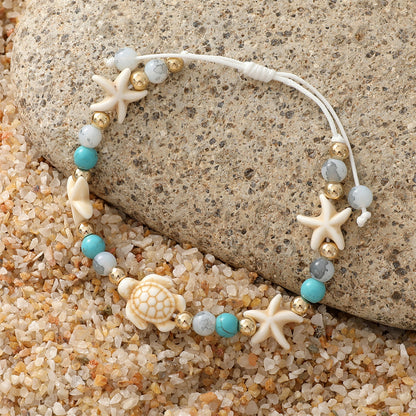 Style Turquoise Turtle Design Bohemian Beach Vacation Bracelets