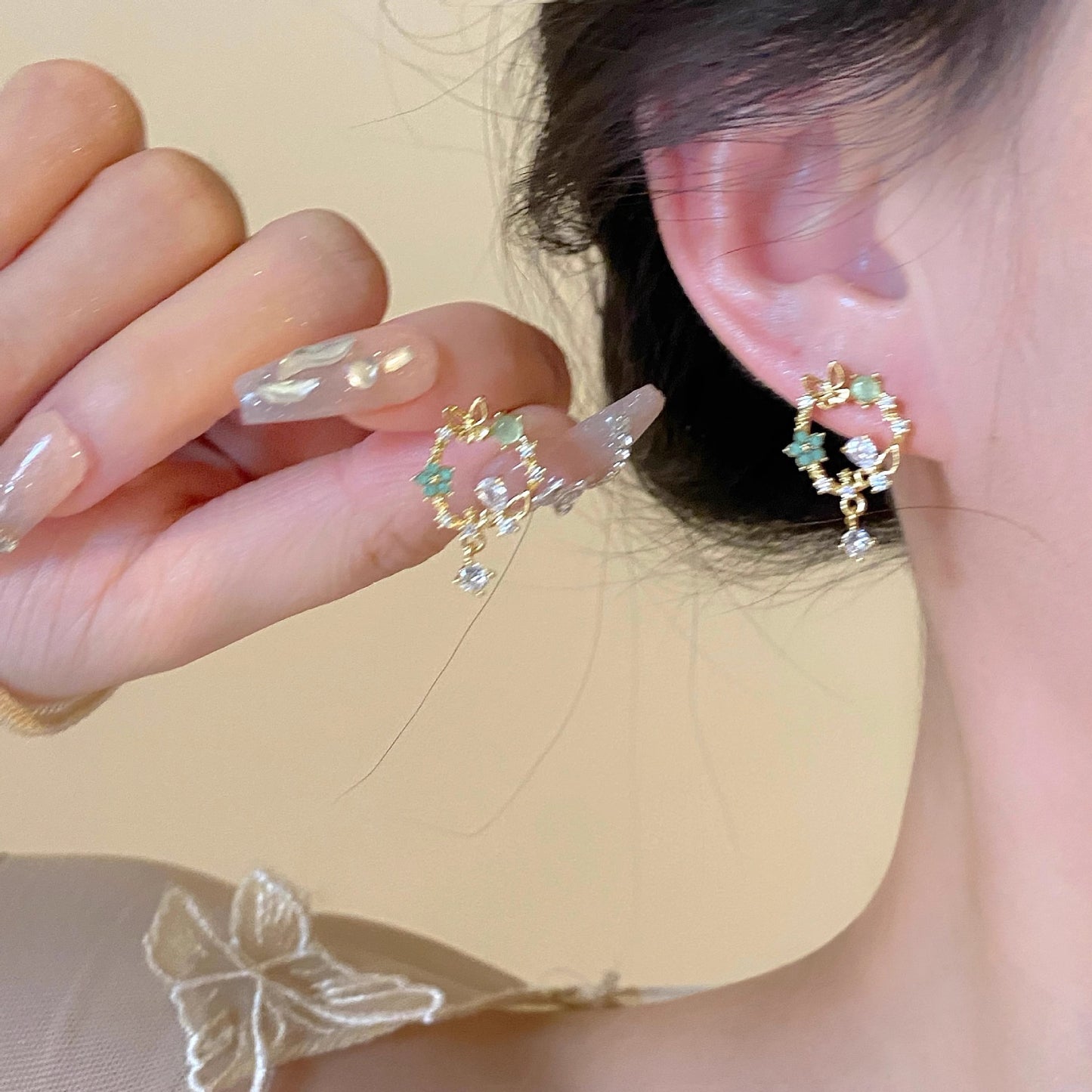 Light Luxury Minority Bow Pearl Graceful Earrings