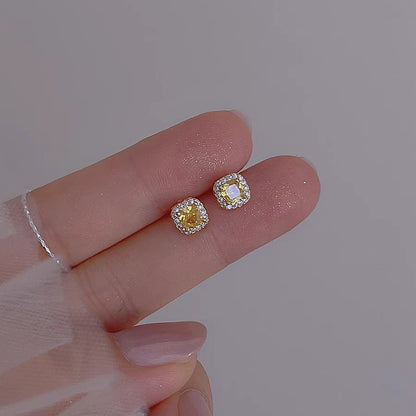 Women's Small Sugar Cube For Light Luxury Earrings