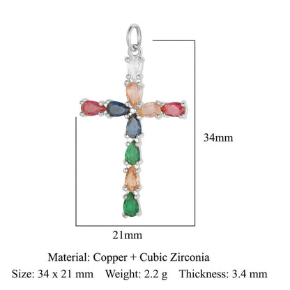 Cross Jade Copper Zircon Ornament Accessories Micro Bracelets
