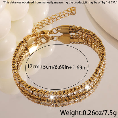 Women's Steel Fashion Stainless Simple Adjustable Gold-plated Bracelets