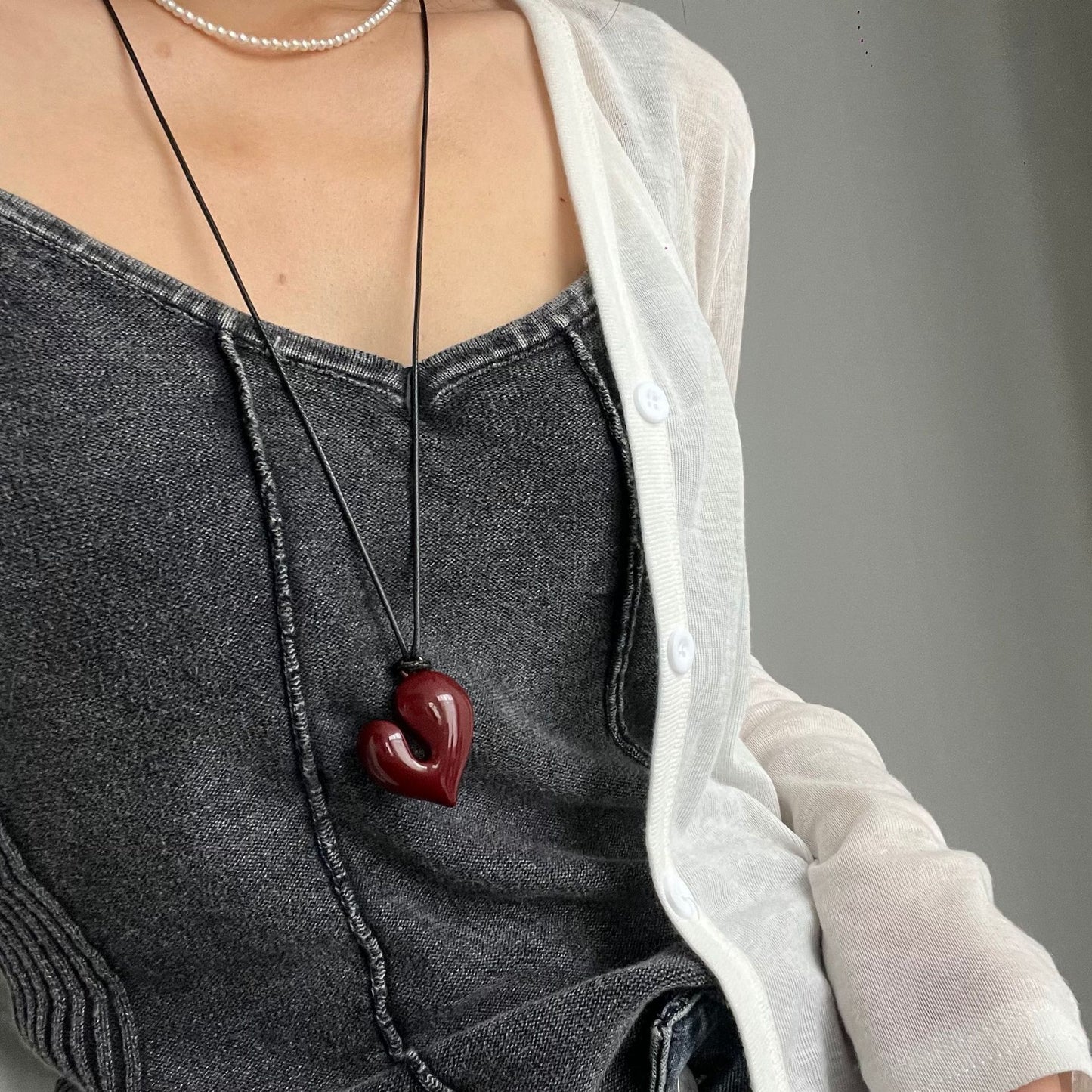 Niche Love Pulling Rope Adjustable Casual Necklaces