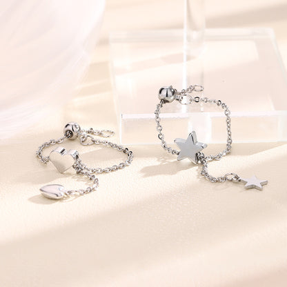 Summer Fashion Little Finger Five-pointed Star Rings