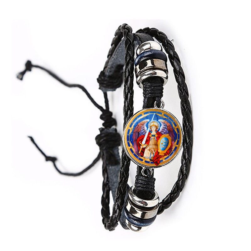 Women's & Men's Time Stone Leather Carrying Strap Hand-woven Bracelets