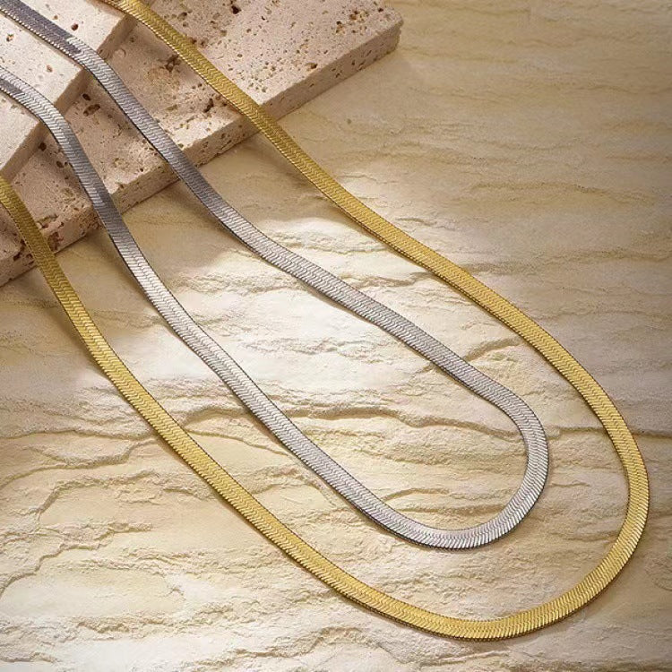 Wind Design Flat Blade Chain Temperament Necklaces