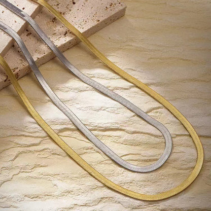 Wind Design Flat Blade Chain Temperament Necklaces