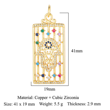 Palm Eyes Face Crown Snake Star Butterfly Rectangle Pendants