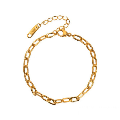 Women's Fashion Embossing Gold Light Luxury Design Bracelets