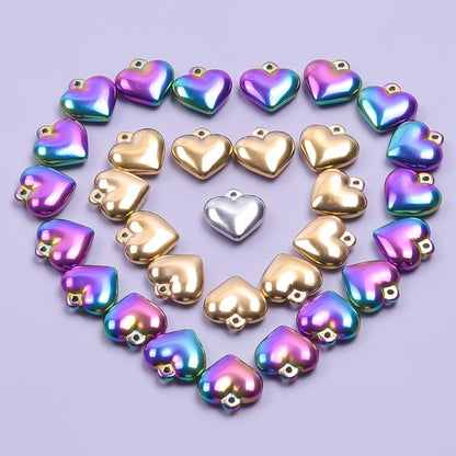 Love Steel Gold Titanium Colorful Metal Pendants