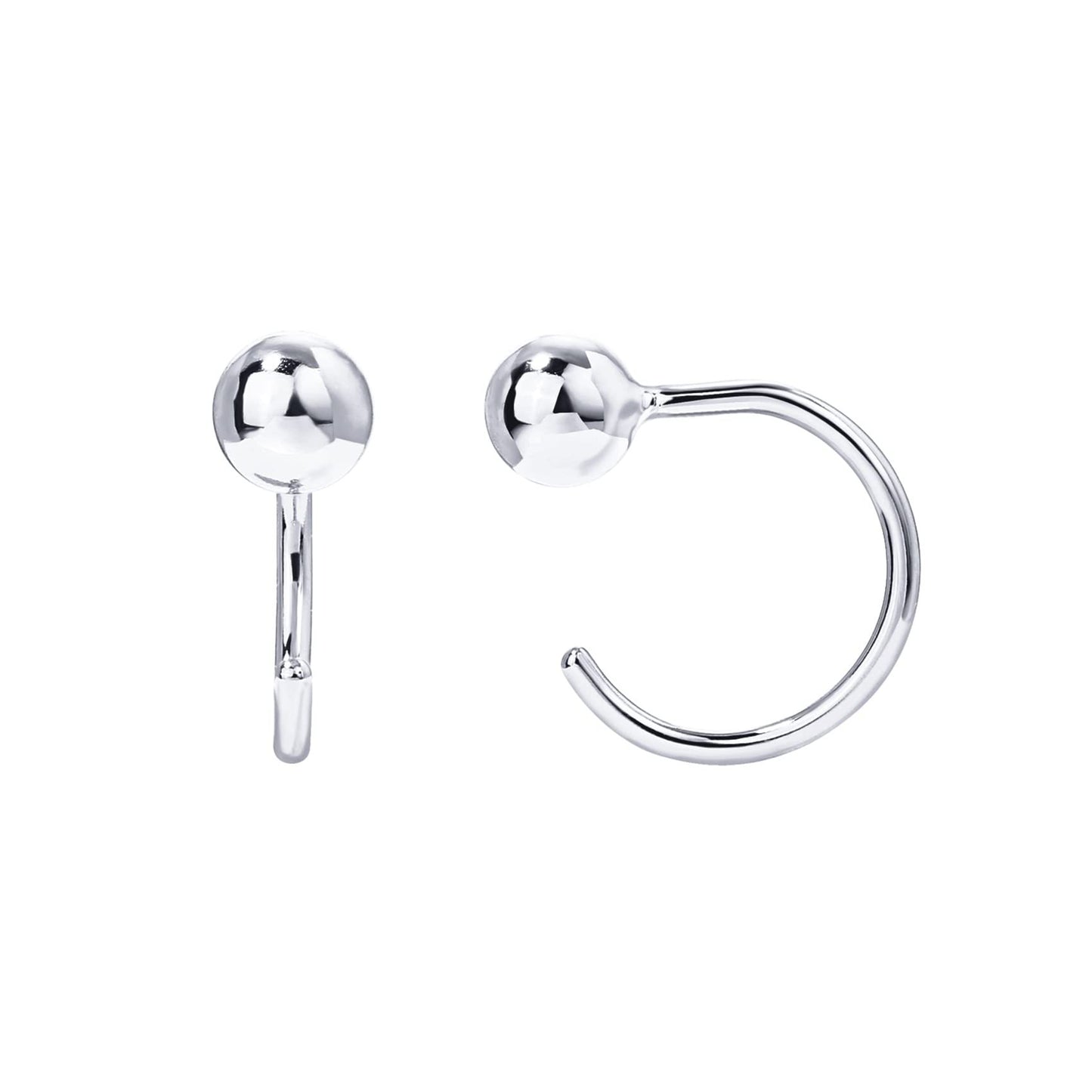 Semicircle Piercing Simple Style Ear Hook Earrings