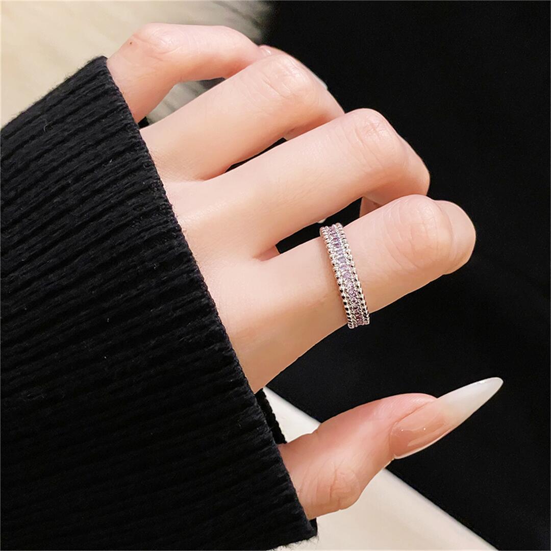 Zircon Stylish Opening Simple Personalized Light Rings