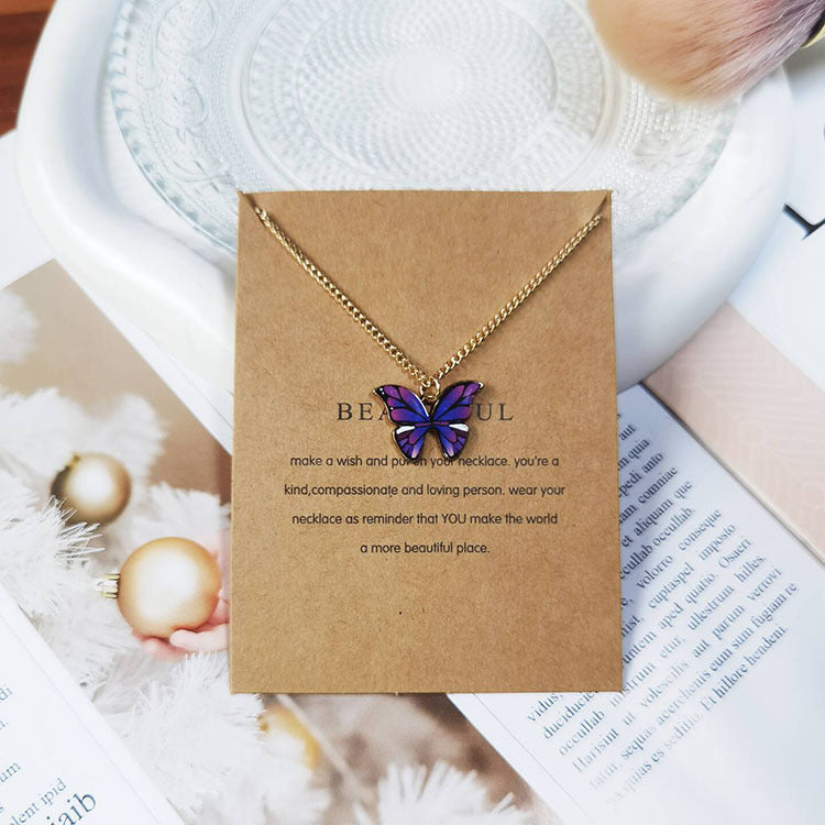 Bohemian Butterfly Accessories Style Simple Clavicle Necklaces