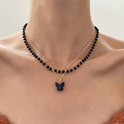 Gothic Dark Butterfly Retro Minority Design Necklaces