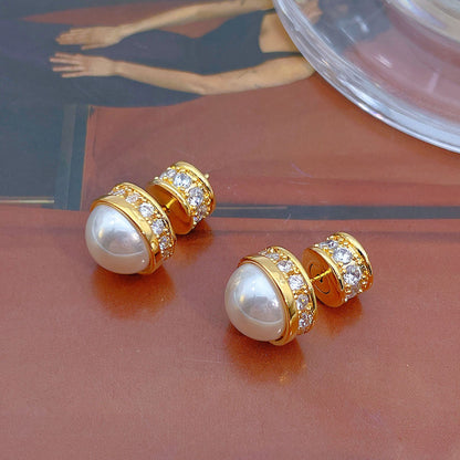 Women's Graceful Geometric Front Rear Wear Simple Earrings