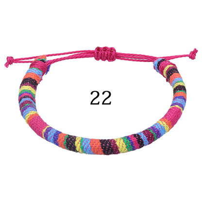 Style Hand Weaving Blue Little Colorful Surfing Bracelets