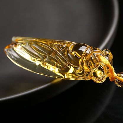 Women's & Men's Knows Cicada Glass Crystal Golden Make Pendants