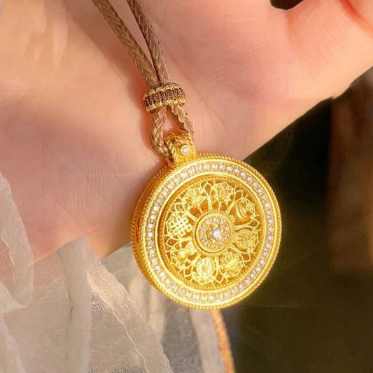 National Fashion Diamond Eight Treasure Compass Alluvial Pendants