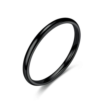 Men's Korean Jewelry Arc Glossy Simple Stainless Rings