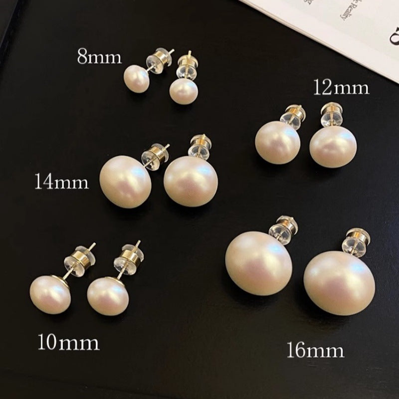 Flour Light Pearl Female Sier Needle Luxury Temperament Earrings