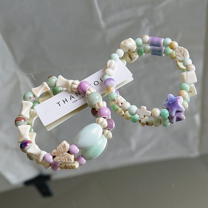 Ancient Style Beaded Popular Fresh Literature Art Sweet Bracelets