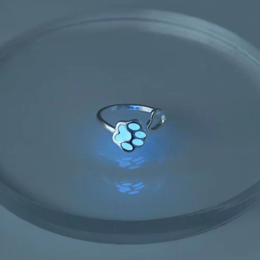 Brush Cat's Paw Adjustable Hand Jewelry Rings